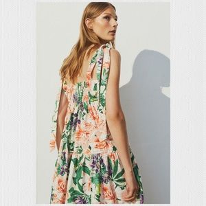 NWOT H&M 100% cotton floral midi dress